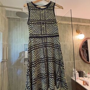 Chelsea and Violet navy and pale yellow summer dress